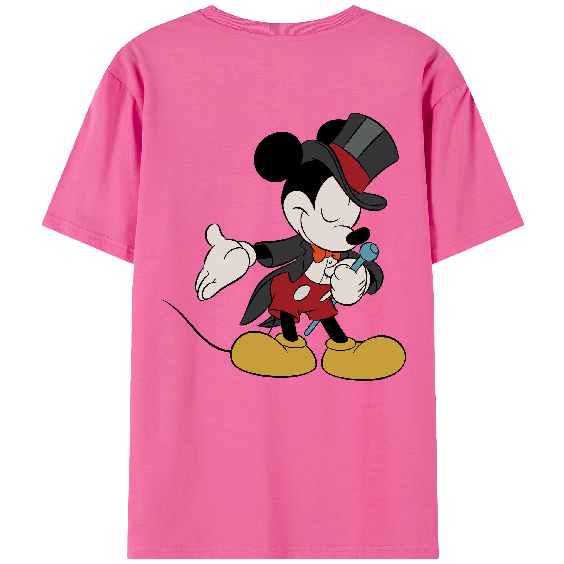 （画像用） ミッキーマウス Mickey Mouse レディース半袖Tシャツ(バックプリント)